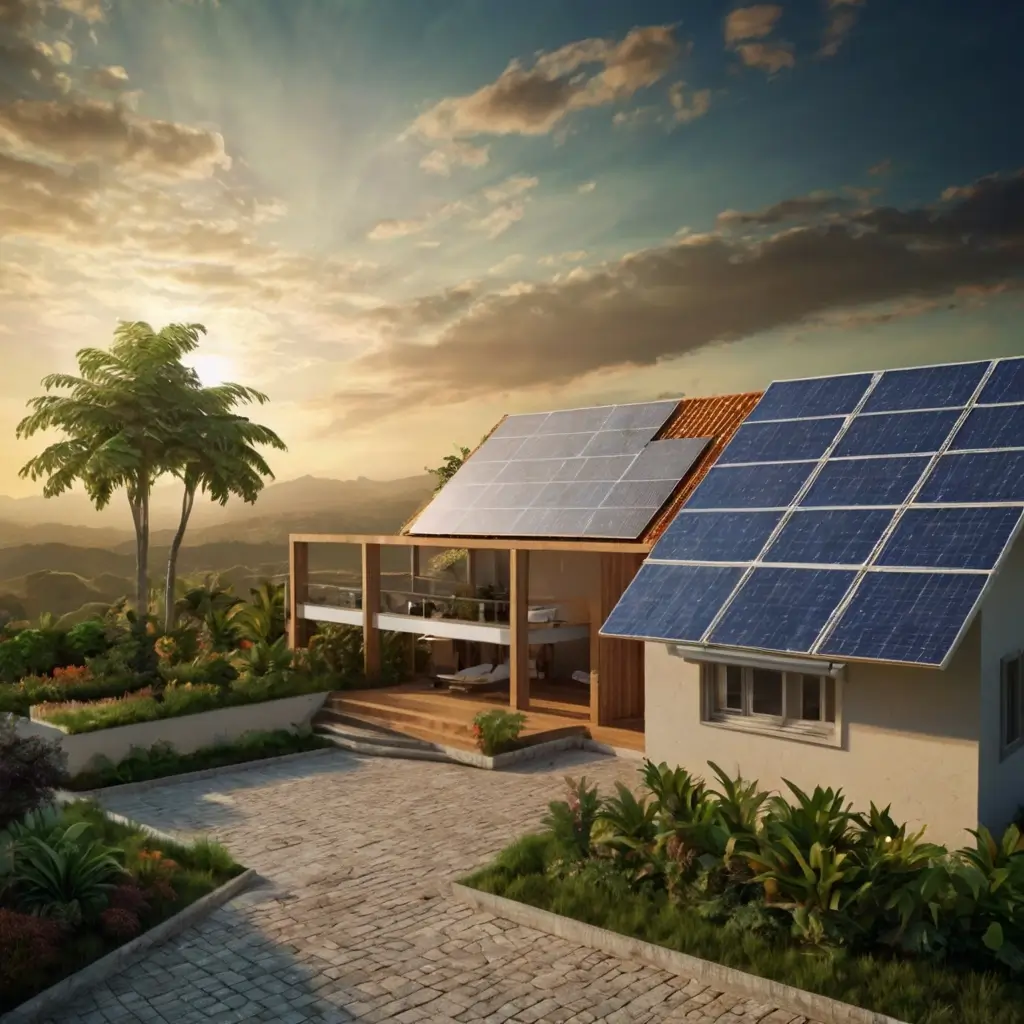 Placas solares instaladas em residência no Brasil em 2025, ilustrando o impacto do reajuste do imposto de importação no preço das placas solares.